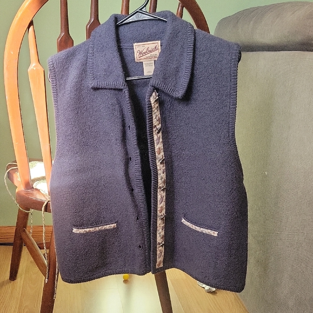 Woolrich Navy Blue Knit Vest